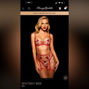 Honey birdette red Whitney set 32C-S-S